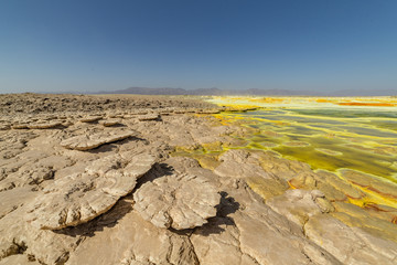 Fototapeta na wymiar Salt Rock Formations in Dalol Danakil Depression Ethiopia