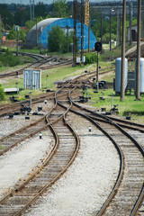 View of railroad junction.
