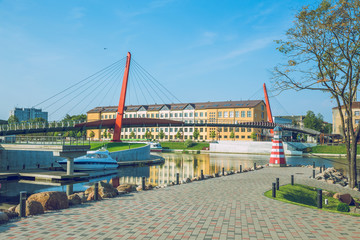 New architecture bridge in Jelgava, Latvia.