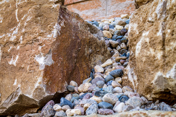 River rock waterfall