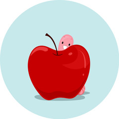 Preposition Apple Worm Behind