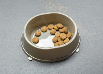 Dried food for dogs or cats.