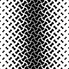 Black and white curved shape pattern background