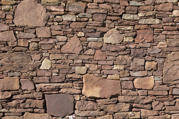 red sandstone wall