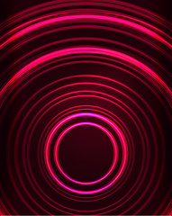 Neon circles abstract background