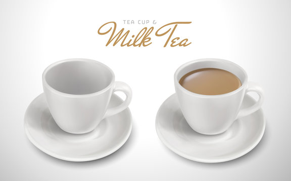 milk tea and tableware