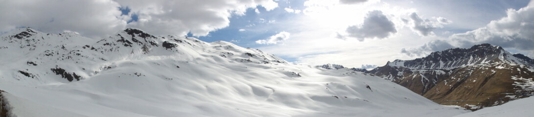 The Passo dello Stelvio, the Alps, Italy