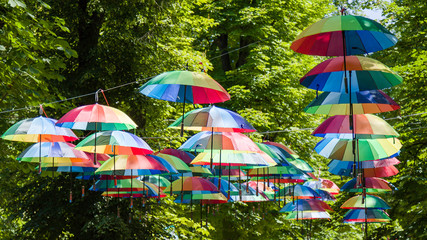 color decoration umbrellas