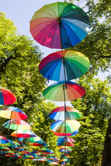 color decoration umbrellas