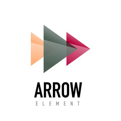 Vector arrow geometric design logo