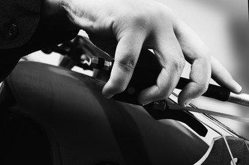 Man playing on cello