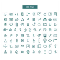 almost about Line icons vector illustration