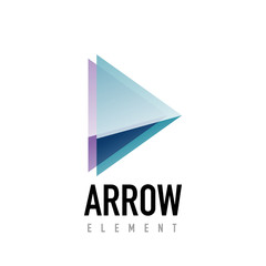 Fototapeta premium Vector arrow geometric design logo