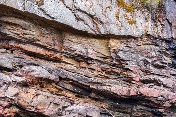 Vuoksa river and rocky canyon view in Imatra, Finland