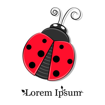 Ladybug. Logo. Icon. Vector illustration.
