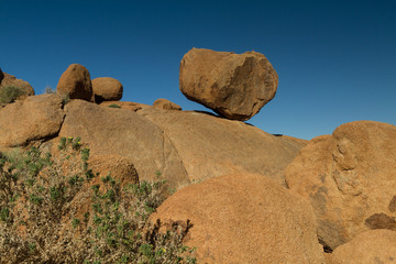 Fototapeta na wymiar Balancing rock at Damaraland