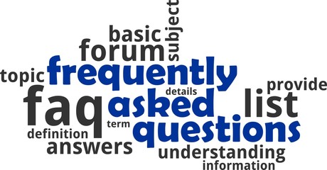 word cloud - frequently asked questions