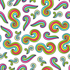 Doodles cute seamless pattern