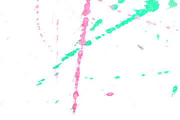 Abstract red green ink splash