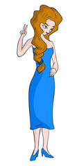 happy woman illustration