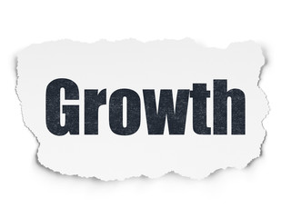 Finance concept: Growth on Torn Paper background