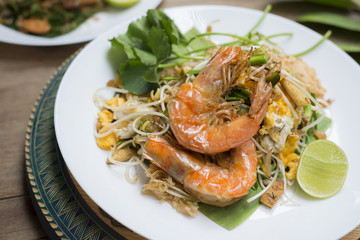 Food series: Pad-Thai with prawns, Famous Thai food