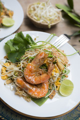 Food series: Pad-Thai with prawns, Famous Thai food