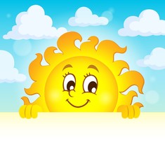 Fototapeta premium Happy lurking sun theme image 1