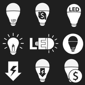 icon and logo LED. vector illustration.