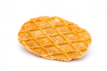 Sweet waffle on the white background.