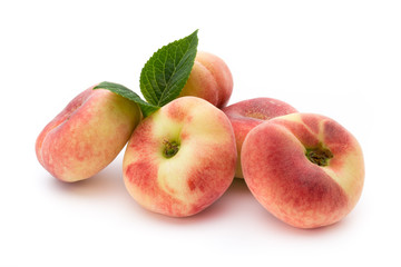 Peach. Fruit with isolated on white background.
