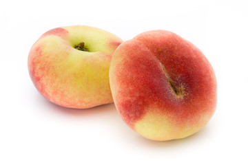 Peach. Fruit with isolated on white background.