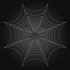 Naklejka premium black spider and web, cobweb