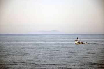 Fototapeta premium Fishing in the morning at island Vis