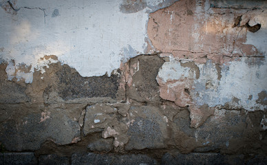 Masonry. Old plaster backgrounds