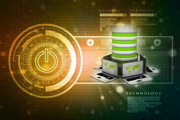 Fototapeta premium 3d rendering Computer network