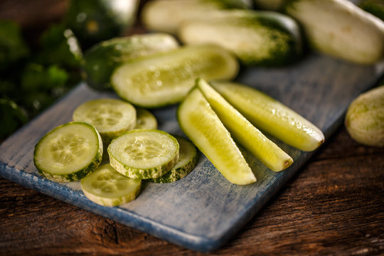 Concept of fresh cucumber