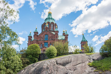 Fototapeta na wymiar Uspenski Kathedrale (Uspenskin katedraali) Helsinki Uusimaa Finnland