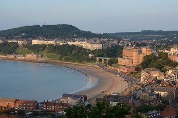 Obraz premium Scarborough in England at sunrise