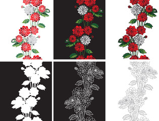 Pattern seamless flowers dahlias