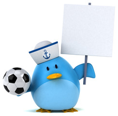 Blue bird - 3D Illustration