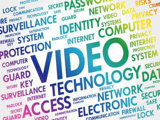 VIDEO word cloud, security concept