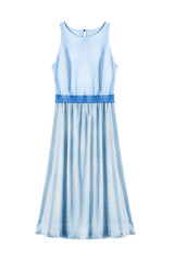 Blue dress isolated