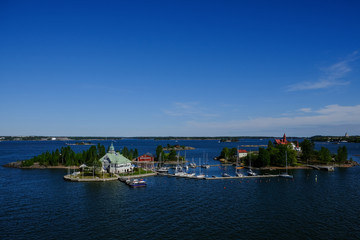 Fototapeta premium Helsinki, Finland - 29 May: View on the Valkosaari & Luoto Islands