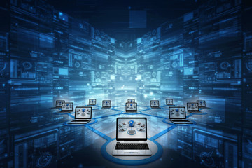 3d rendering Computer network
