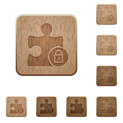 Lock plugin wooden buttons