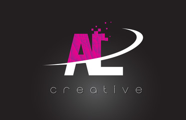 AL A L Creative Letters Design With White Pink Colors