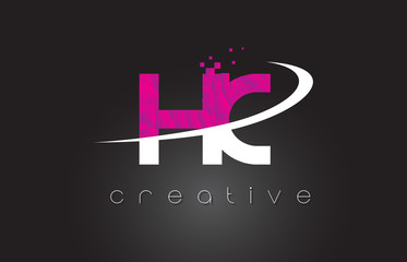 HC H C Creative Letters Design With White Pink Colors