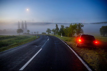 Verkehr im Nebel