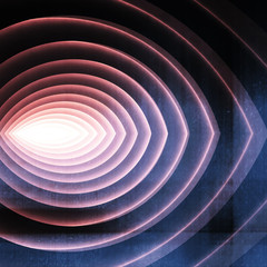 Abstract digital graphc background, colorful tunne